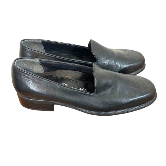 Women Easy Spirit  Size 8.0 Black Faux Leather Casual  Slip-On Shoe Black - Picture 6 of 11